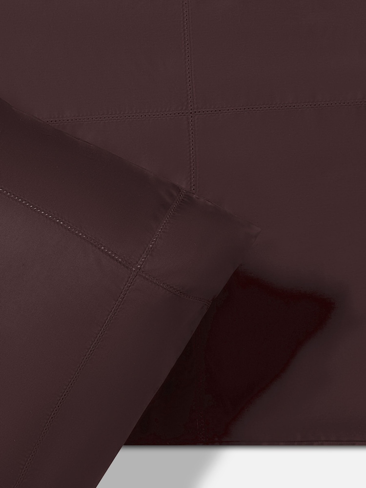 Jasper Conran London Chocolate 500 Thread Count SUPIMA® Square 100% Cotton Pillowcase - Image 4 of 4
