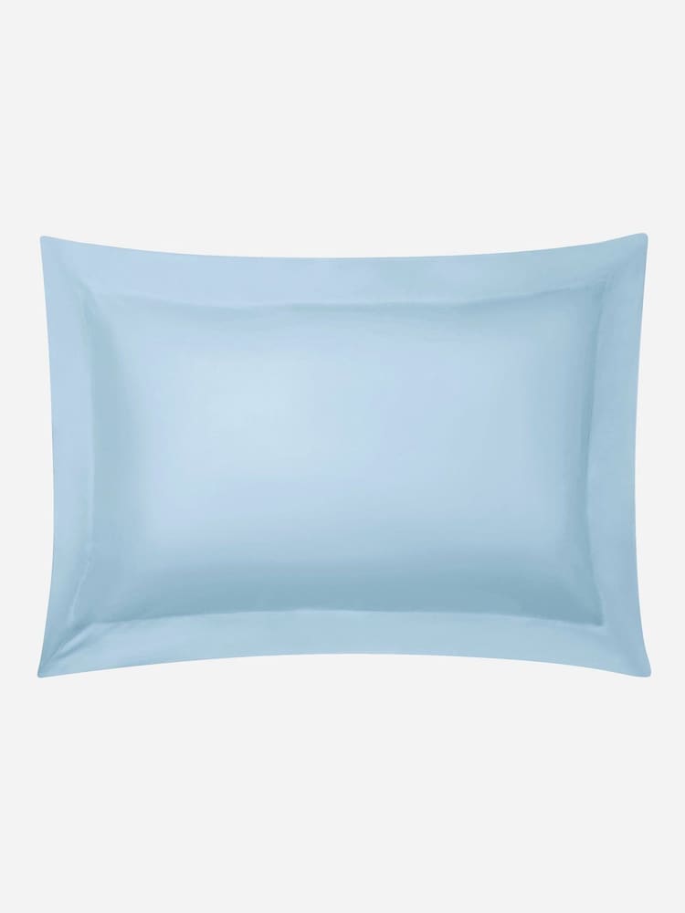Jasper Conran London Pale Blue 300 Thread Count Oxford 100% Cotton Pillowcase - Image 3 of 3