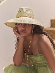 Straw Drop Brim Western Hat - Image 1 of 5
