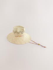 Straw Drop Brim Western Hat - Image 3 of 5