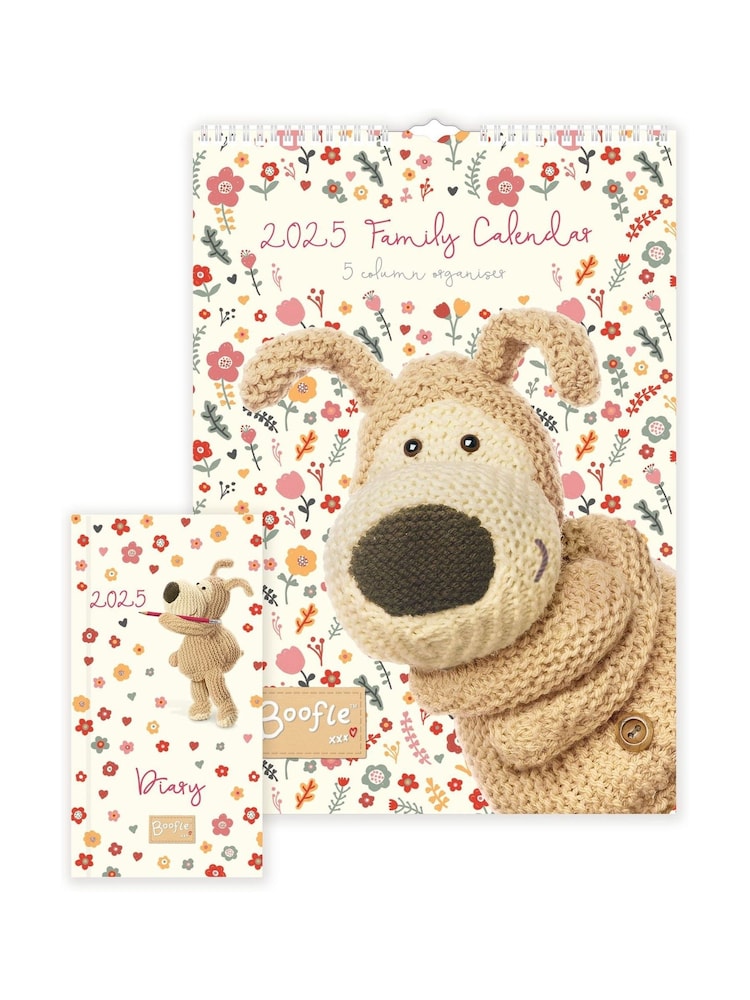 Portico Designs Cream 2025 Boofle A3 Family Organiser Wall Calendar Set - Image 1 of 5