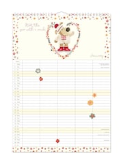 Portico Designs Cream 2025 Boofle A3 Family Organiser Wall Calendar Set - Image 3 of 5