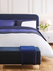 Jasper Conran London Blue 300 Thread Count Colourblock Duvet Cover - Image 1 of 5