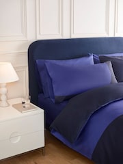 Jasper Conran London Blue 300 Thread Count Colourblock Duvet Cover - Image 2 of 5