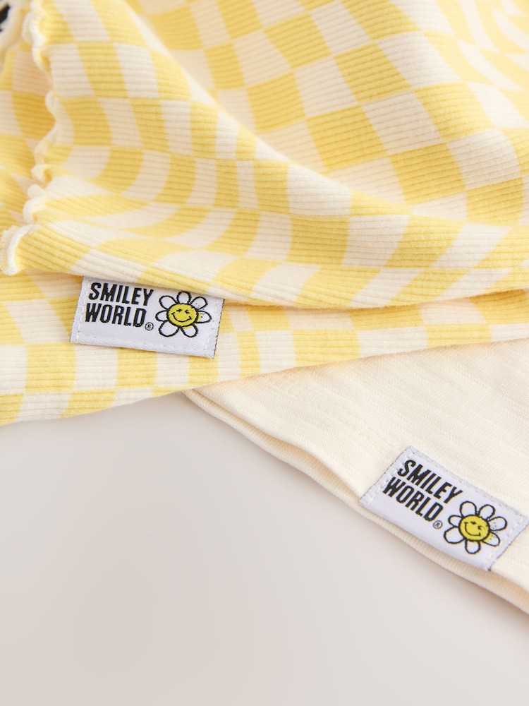 Ecru Yellow Smiley World Short Sleeve T-Shirt and Flare Set (3mths-7yrs) - Image 9 of 9