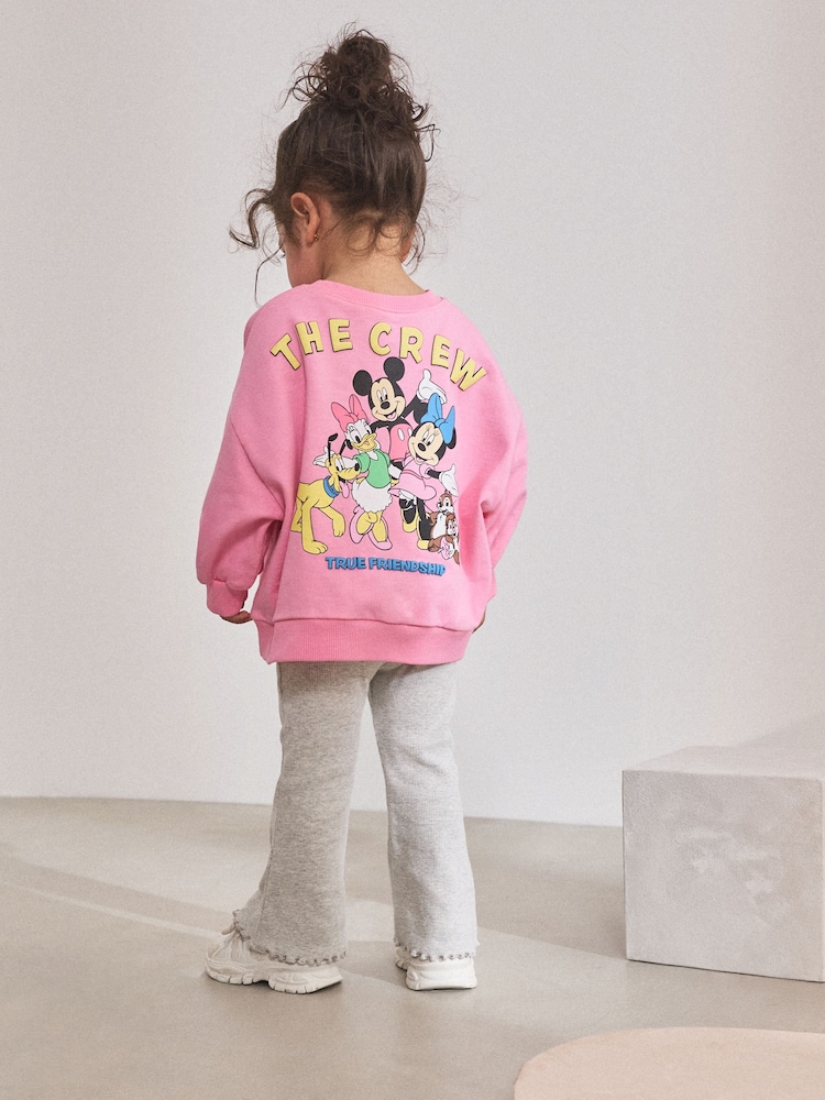 Pink Disney Mickey Mouse and Friends Long Sleeve Top and Flare Set (3mths-7yrs) - Image 1 of 9