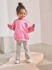 Pink Disney Mickey Mouse and Friends Long Sleeve Top and Flare Set (3mths-7yrs) - Image 2 of 9