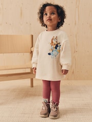 Ecru White Bluey Long Sleeve Top and Leggings Set (3mths-7yrs) - Image 1 of 17