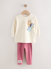 Ecru White Bluey Long Sleeve Top and Leggings Set (3mths-7yrs) - Image 12 of 17