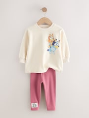 Ecru White Bluey Long Sleeve Top and Leggings Set (3mths-7yrs) - Image 13 of 17