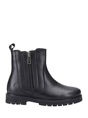 Hush Puppies Senior Liana School Black Boots - Image 1 of 5