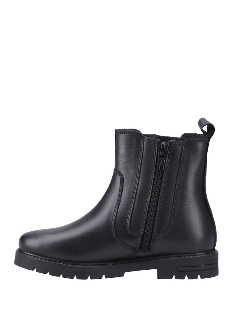 Hush Puppies Senior Liana School Black Boots - Image 2 of 5