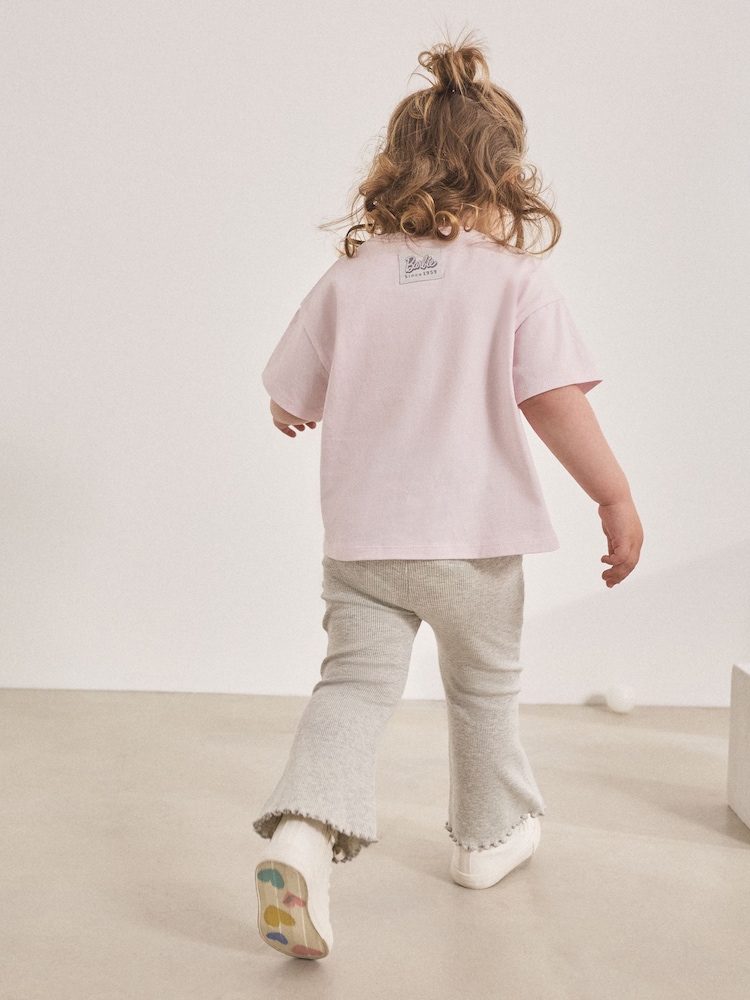 Pink Barbie Short Sleeve T-Shirt and Flare Set (3mths-7yrs) - Image 2 of 4