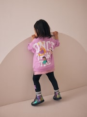 Purple Disney Princess Long Sleeve Mock Layer Top and Leggings Set (3mths-7yrs) - Image 2 of 11