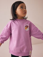 Purple Disney Princess Long Sleeve Mock Layer Top and Leggings Set (3mths-7yrs) - Image 4 of 11