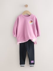 Purple Disney Princess Long Sleeve Mock Layer Top and Leggings Set (3mths-7yrs) - Image 7 of 11