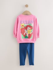 Pink Ariel Little Mermaid Long Sleeve Top and Leggings Set (3mths-7yrs) - Image 2 of 5