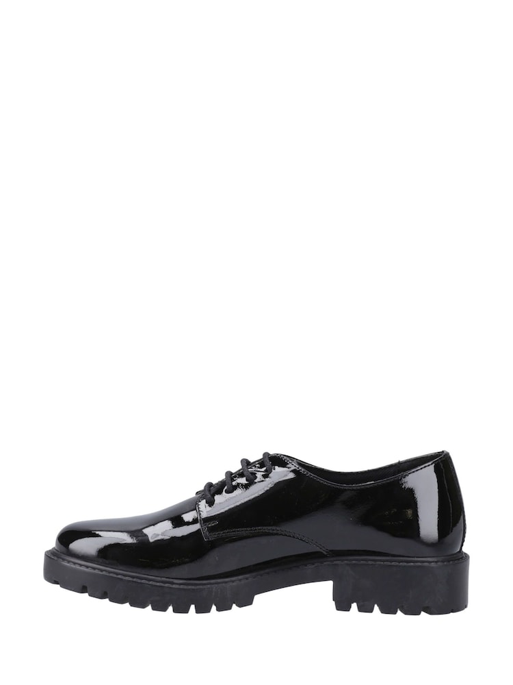 Hush Puppies Aubrey Lace-Up Patent School Black Shoes - Image 2 of 5