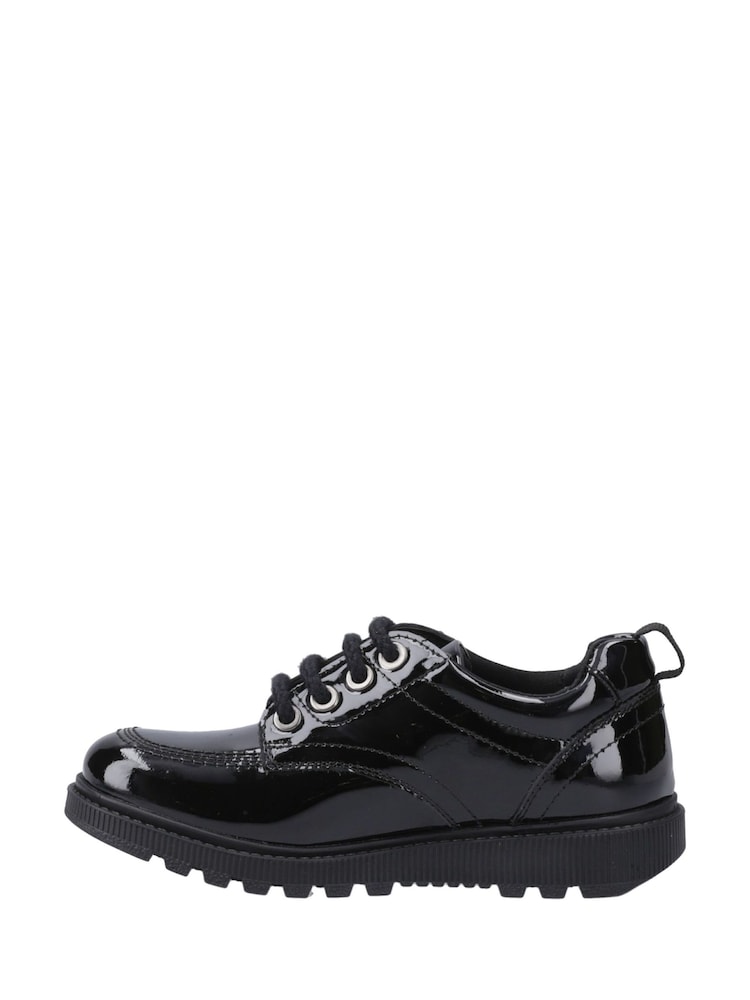 Hush Puppies Junior Keeley Lace-Up Patent School Black Shoes - Bild 2 von 5
