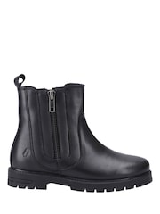 Hush Puppies Back To School Junior Liana Black Shoes - Image 1 of 5