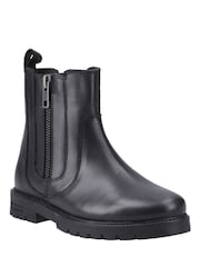 Hush Puppies Back To School Junior Liana Black Shoes - Image 2 of 5