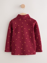 Burgundy Red Long Sleeve Roll Neck Top (3mths-7yrs) - Image 2 of 4