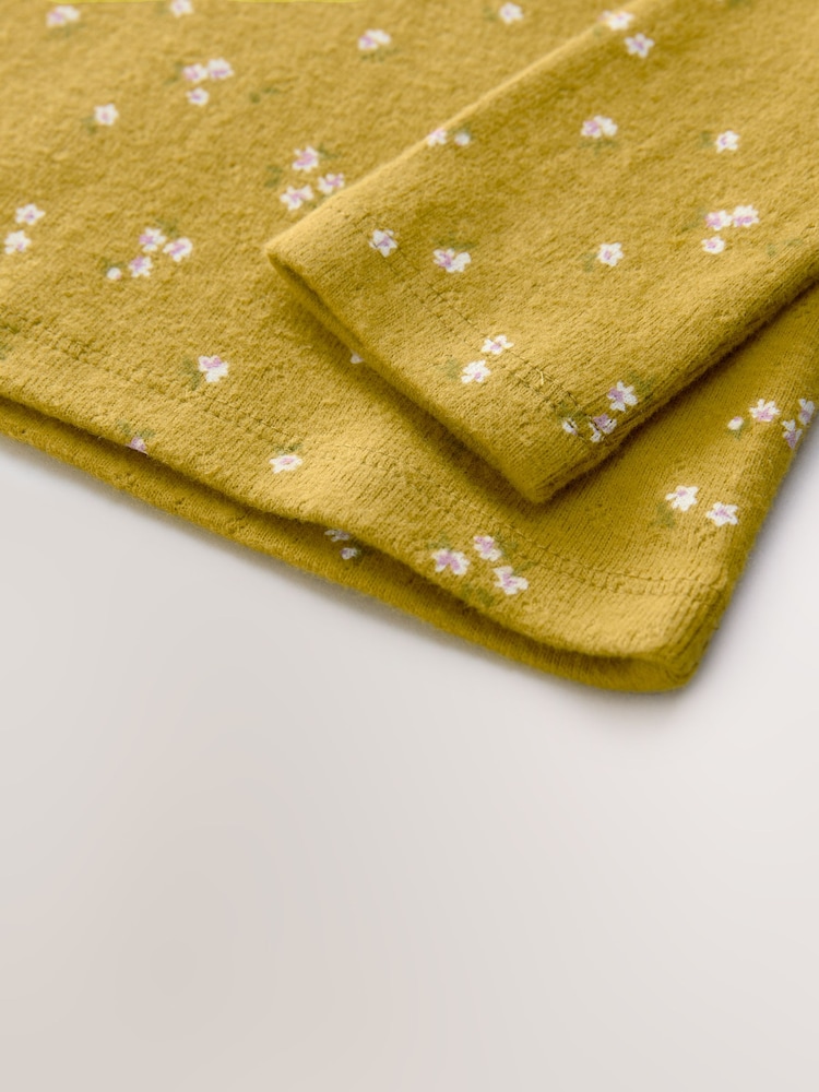 Green Ditsy Floral Long Sleeve Pointelle T-Shirt (3mths-7yrs) - Image 7 of 7