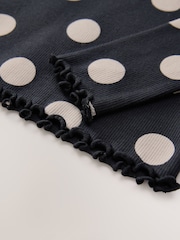 Negro/lunares blancos - Camiseta de manga larga con canalé (3 meses-7 años) - Imagen 7 de 7