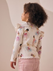 Ecru Ribbed Long Sleeve Frill T-Shirt (3mths-7yrs) - Image 3 of 7