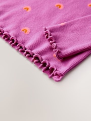 Morado con arcoíris - Camiseta de manga larga con canalé (3 meses-7 años) - Imagen 5 de 6