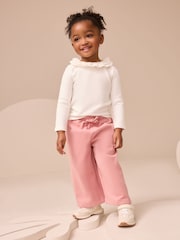 White Long Sleeve Collar Top (3mths-7yrs) - Image 2 of 3