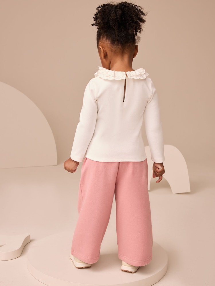 White Long Sleeve Collar Top (3mths-7yrs) - Image 3 of 3