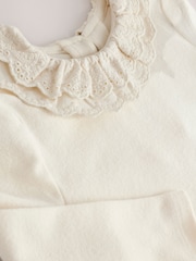 White Long Sleeve Collar Top (3mths-7yrs) - Image 6 of 7