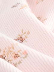 Ecru & Pink Ditsy Floral - Camiseta de manga larga con canalé (3 meses-7 años) - Imagen 5 de 5