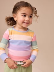Rainbow Rib Long Sleeve T-Shirt (3mths-7yrs) - Image 1 of 7