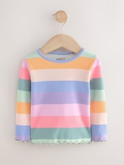 Rainbow Rib Long Sleeve T-Shirt (3mths-7yrs) - Image 4 of 7