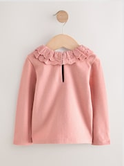 Pink Long Sleeve Collar Top (3mths-7yrs) - Image 4 of 6