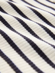 Black and White Stripe Long Sleeve Collar Top (3mths-7yrs) - Image 8 of 8