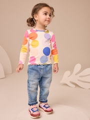 Rainbow Spot Rib Long Sleeve T-Shirt (3mths-7yrs) - Image 2 of 7