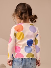 Rainbow Spot Rib Long Sleeve T-Shirt (3mths-7yrs) - Image 3 of 7