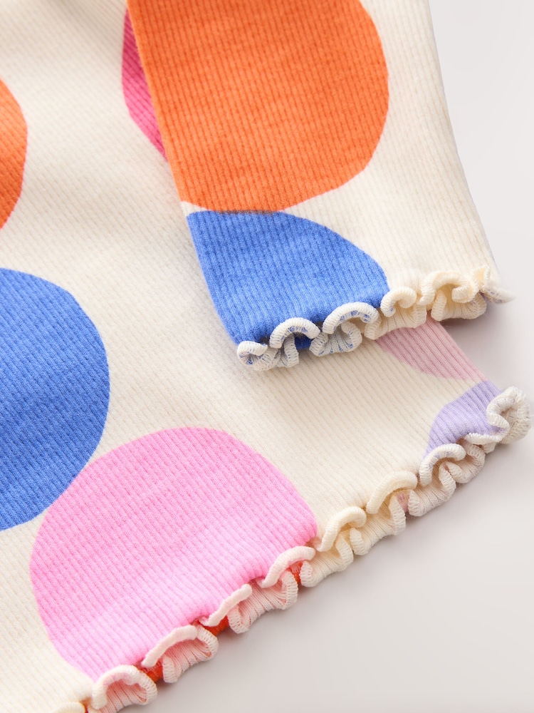 Rainbow Spot Rib Long Sleeve T-Shirt (3mths-7yrs) - Image 7 of 7
