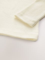 Ecru White Long Sleeve Pointelle T-Shirt (3mths-7yrs) - Image 7 of 7