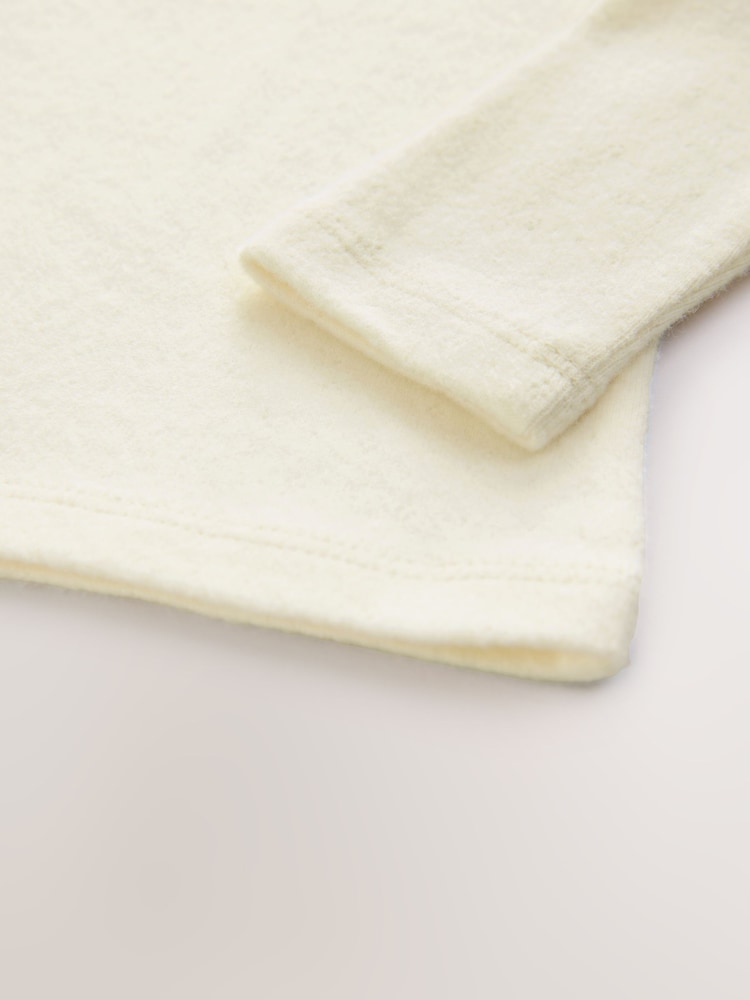 Ecru White Long Sleeve Pointelle T-Shirt (3mths-7yrs) - Image 7 of 7