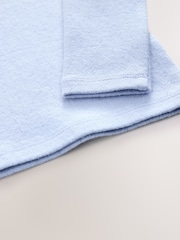 Blue Long Sleeve Pointelle T-Shirt (3mths-7yrs) - Image 8 of 8