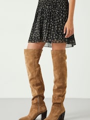 Hush Nude Elise Leather Over The Knee Boots - Image 1 of 4