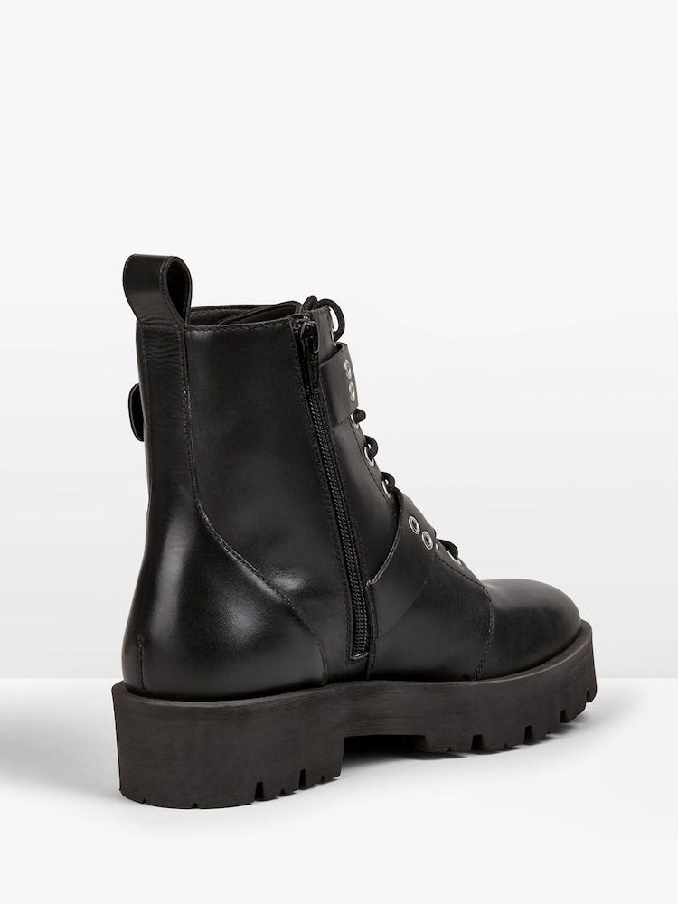 Hush Black Ripley Leather Buckled Boots - Image 2 of 3