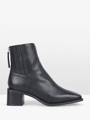 Hush Black Rye Leather Square Toe Boots - Image 1 of 4