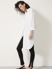 Hush White Sahra Midi 100% Cotton Shirt Dress - Image 3 of 5