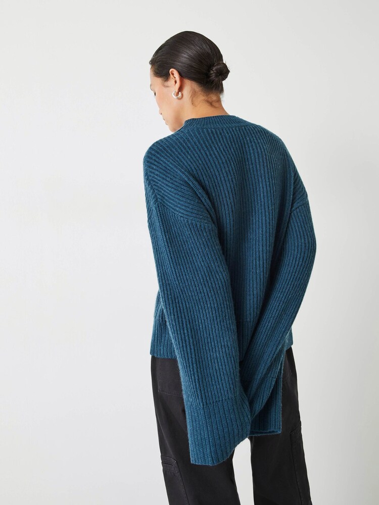 Hush Green Shelby Cut Out Knitted Jumper - Image 2 of 4
