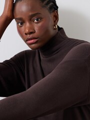 Hush Brown Chloe Jersey Midi Jumper Dress - Image 2 of 5